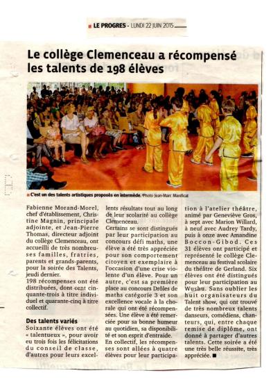 Le progres 22 06 15