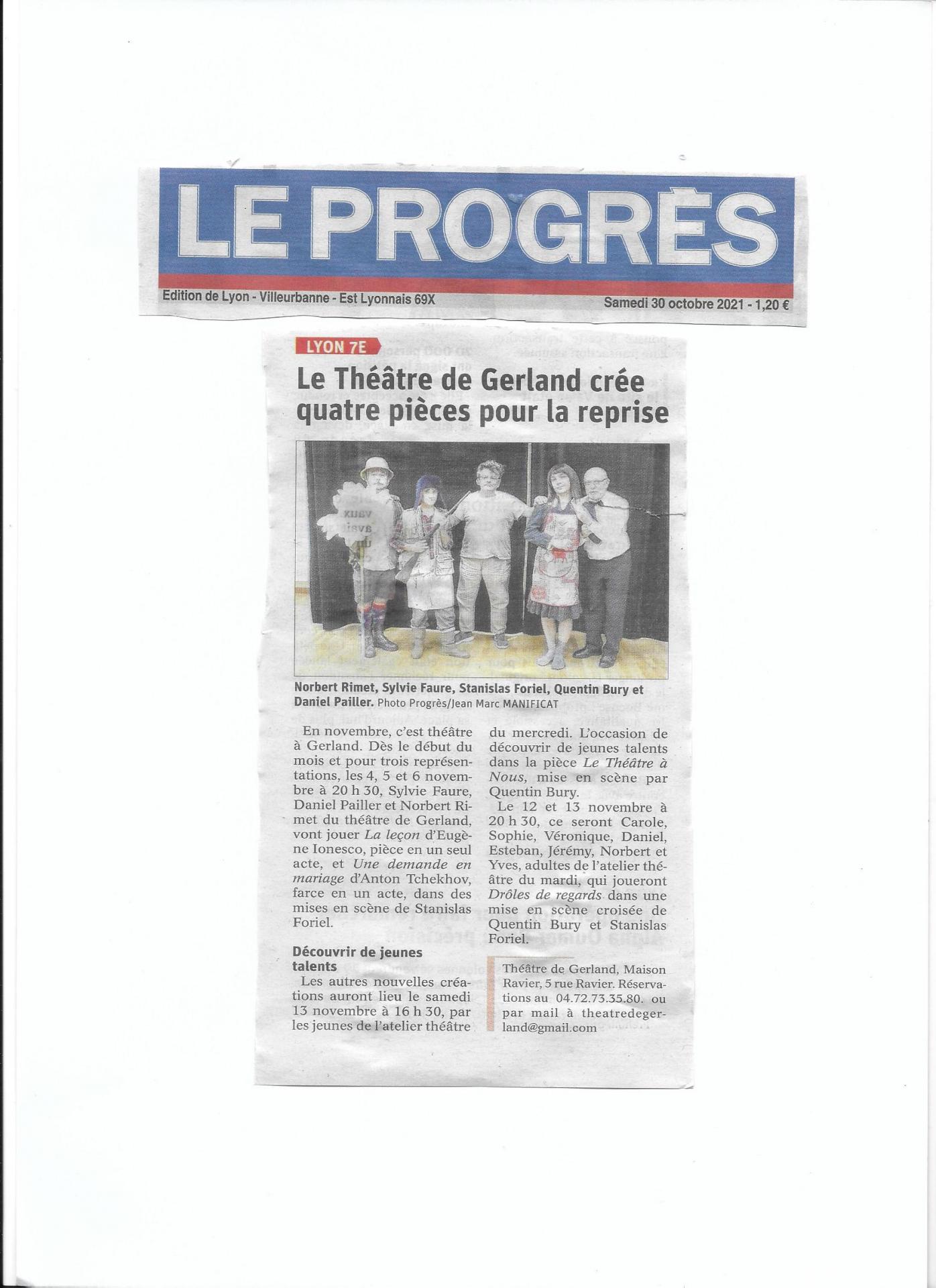 Le progres 30 nov 21