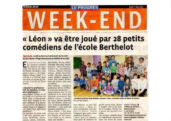 Le progres 7 mai 15